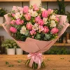 Buchet Flori la Comandă București Atelier Roz cu Lalele și Frezii - imagine 1
