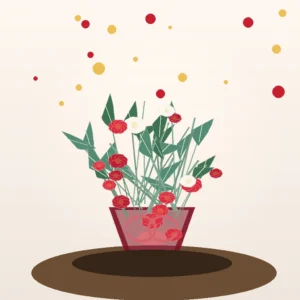 Buchet Valentine Red Promise cu Trandafiri Roșii și Waxflower - imagine 2