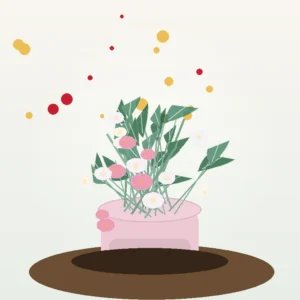 Aranjament Valentine Blush Kiss cu Trandafiri Roz și Lisianthus - imagine 2
