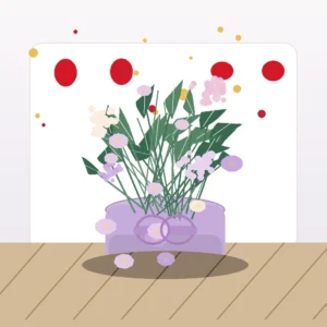 Cutie Flori Deosebite Galaxie Pastel cu Hortensie Lila și Ranunculus - imagine 3