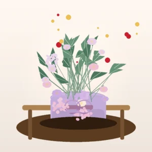 Cutie Flori Deosebite Galaxie Pastel cu Hortensie Lila și Ranunculus - imagine 4
