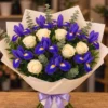 Buchet Flori Online Lilac Breeze cu Irisi și Frezii - imagine 1