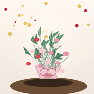 Buchet Ziua Îndrăgostiților Inimă Boema cu Ranunculus și Alstroemeria - imagine 2