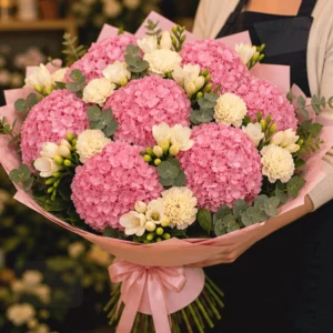 Flori Personalizate București Garden Fresh cu Hortensie Verde - imagine 2