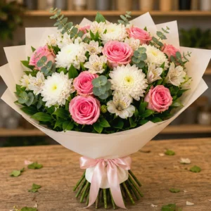 Buchet Flori de Lux Emerald Statement cu Anthurium și Orhidee - imagine 3