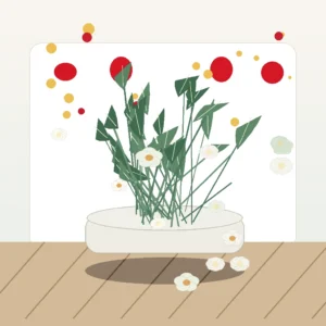 Aranjament Flori Deosebite Sculptură Albă cu Cale și Lisianthus - imagine 3
