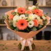 Buchet Flori Frumoase Răsărit Coral cu Anthurium și Trandafiri - imagine 1