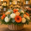 Coș Flori de Sezon Autumn Glow cu Dalii și Crizanteme - imagine 1