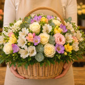Buchet Happy Birthday Sunny Note cu Floarea Soarelui și Matthiola - imagine 3