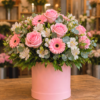 Buchet la Comandă Urban Blush cu Miniroze și Alstroemeria