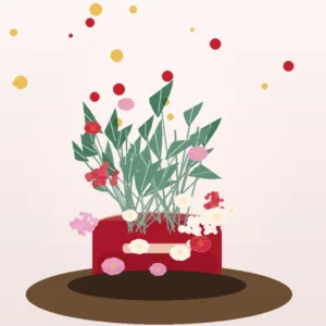 Cutie Valentine Scarlet Garden cu Trandafiri și Hortensie - imagine 2