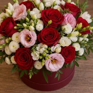 Aranjament Flori de Sezon Winter Berry cu Amaryllis și Ilex - imagine 4