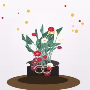 Aranjament Valentine Ruby Clouds cu Orhidee Cymbidium și Trandafiri - imagine 2