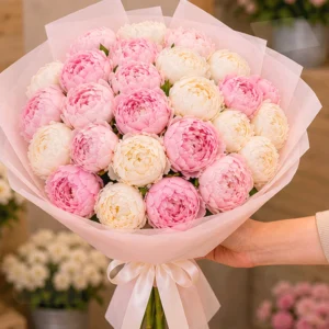 Buchet Flori la Comandă București Apricot Atelier cu Bujori - imagine 3