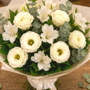 Aranjament Online White Desk cu Orhidee Dendrobium - imagine 4