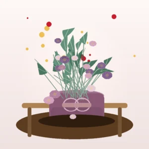 Cutie Flori Deosebite Velvet Mauve cu Trandafiri Memory Lane și Scabiosa - imagine 4