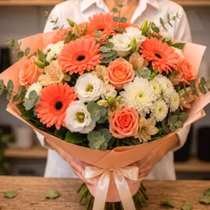 Buchet Online București Coral Sunset cu Ranunculus - imagine 2