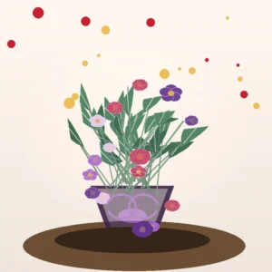 Buchet Flori Deosebite Noapte Tropicală cu Orhidee Mov și Hypericum - imagine 2