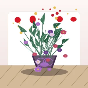 Buchet Flori Deosebite Noapte Tropicală cu Orhidee Mov și Hypericum - imagine 3