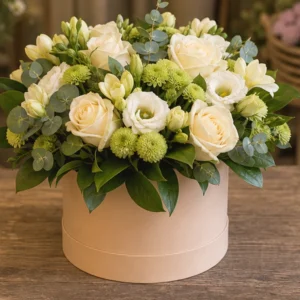 Buchet Flori Frumoase Eleganță Latte cu Trandafiri Toffee - imagine 3