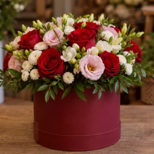 Aranjament La Mulți Ani Ruby Spark cu Hypericum și Ranunculus - imagine 2