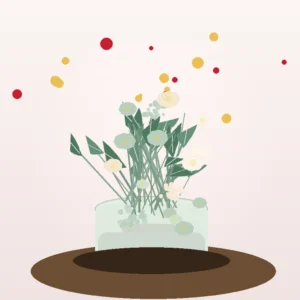 Aranjament Flori Deosebite Terrarium Floral cu Suculente și Trandafiri Crem - imagine 2
