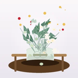 Aranjament Flori Deosebite Terrarium Floral cu Suculente și Trandafiri Crem - imagine 4