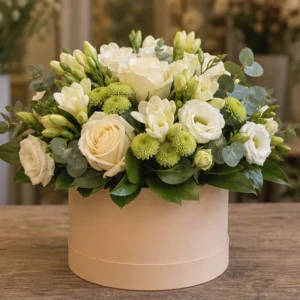 Buchet Flori de Lux Editorial Nude cu Anthurium Blush și Cale - imagine 1