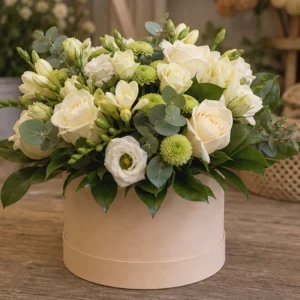 Buchet Flori de Lux Editorial Nude cu Anthurium Blush și Cale - imagine 2