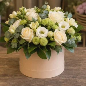 Buchet Flori de Lux Editorial Nude cu Anthurium Blush și Cale - imagine 3