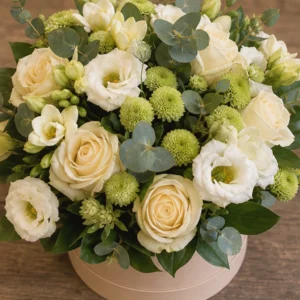 Buchet Flori de Lux Editorial Nude cu Anthurium Blush și Cale - imagine 4