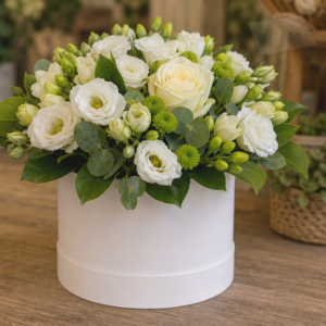 Cutie Flori Premium la Comandă Pearl Line cu Orhidee Cymbidium