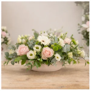 Livrare aranjamente florale pentru decorarea locuintei centerpiece pastel pentru masa - poza 1