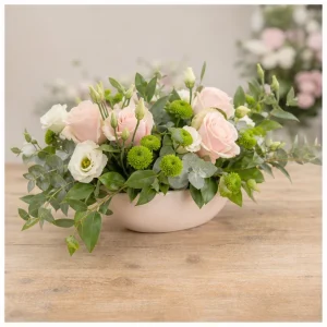 Livrare aranjamente florale pentru decorarea locuintei centerpiece pastel pentru masa - poza 3