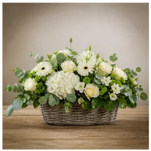Livrare aranjamente florale pentru decorarea locuintei cos elegant pentru consola - poza 1