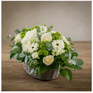 Livrare aranjamente florale pentru decorarea locuintei cos elegant pentru consola - poza 3