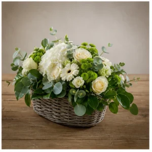 Livrare aranjamente florale pentru decorarea locuintei cos elegant pentru consola - poza 4