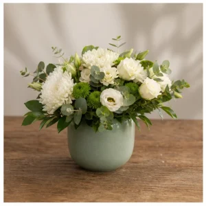 Livrare aranjamente florale pentru decorarea locuintei vas verde natural pentru birou acasa - poza 4