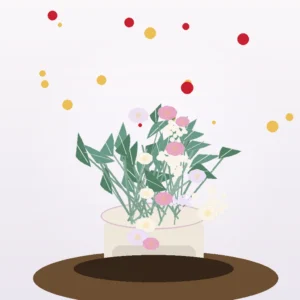 Aranjament Dragobete Pastel cu Hortensie și Lisianthus - imagine 2