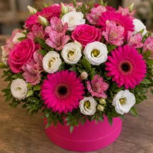 Aranjament floral în cutie Fuchsia Bloom - poza 4