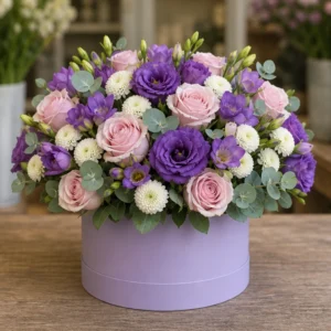 Aranjament floral în cutie Lavender Mood - poza 1