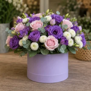Aranjament floral în cutie Lavender Mood - poza 2