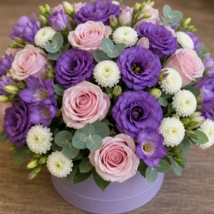Aranjament floral în cutie Lavender Mood - poza 4