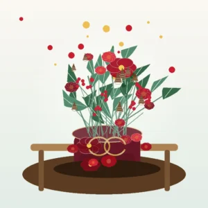 Aranjament Flori de Crăciun Amaryllis Roșu Imperial - imagine 4