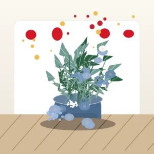 Aranjament Flori de Crăciun Blue Silver cu Hortensie - imagine 3