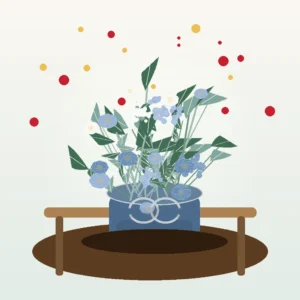 Aranjament Flori de Crăciun Blue Silver cu Hortensie - imagine 4