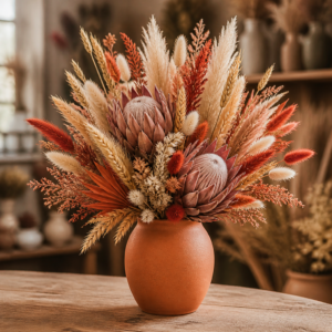 Aranjament Flori Uscate Terracotta - imagine 2