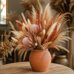 Aranjament Flori Uscate Terracotta - imagine 3