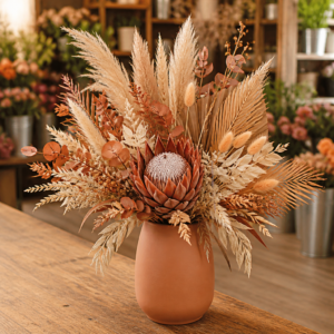 Aranjament Flori Uscate Terracotta - imagine 4