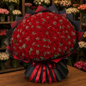 Buchet 18 ani cu 101 trandafiri rosii - poza 2